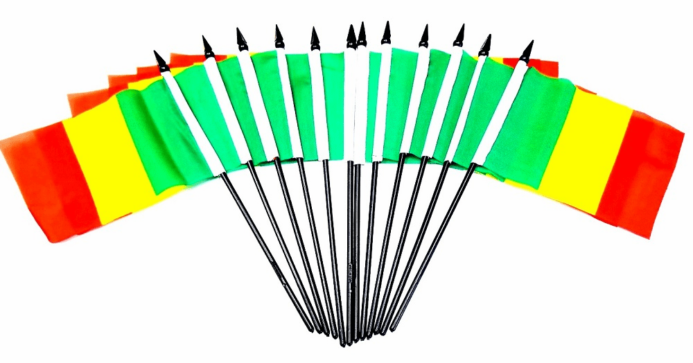 Mali Polyester Table Flags - 12 Per Pack