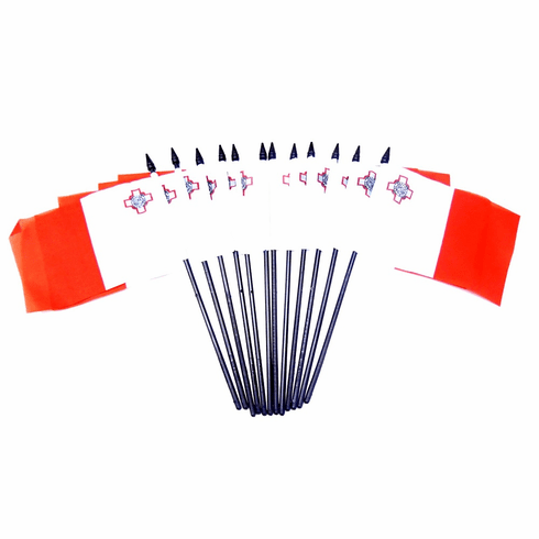 Malta Polyester Table Flags - 12 pack