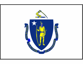 Massachusetts Polyester Flag - 3 X 5