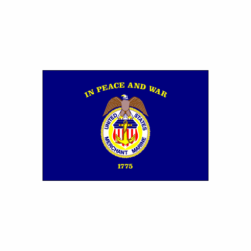 Merchant Marine Polyester Flag 3 X 5