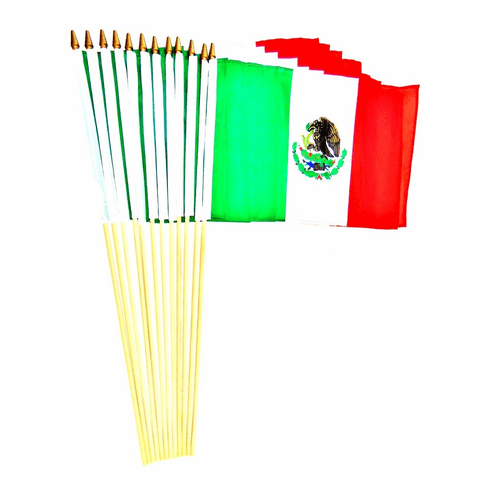 Mexico 12" x 18" Stick Flags