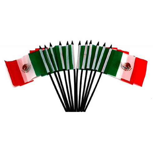 Mexico Polyester Table Flag - 12 pack