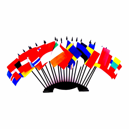 Miniature World Flag Assortment #16/North and West European Countries