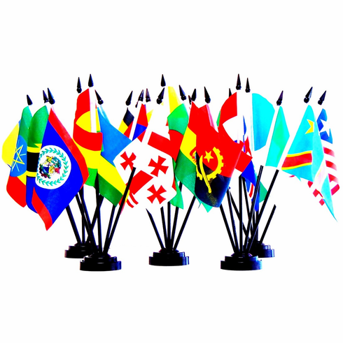 Miniature World Flag Assortment #4/Assortment of 25 World Flags