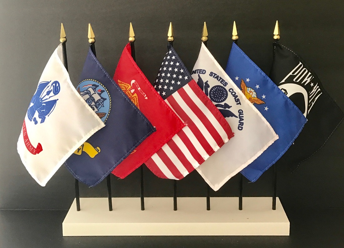 US Military Miniature Flag Sets - Military Flags