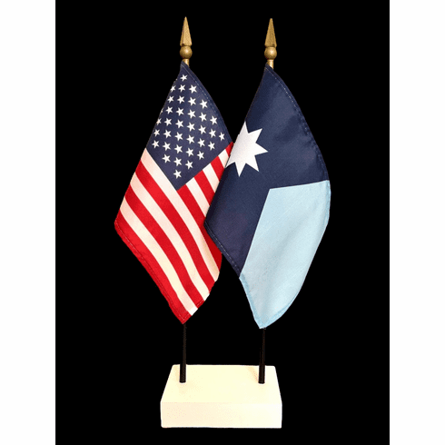 Minnesota and US Flag Desk Set - New Design