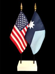 Minnesota and US Flag Desk Set - New Design