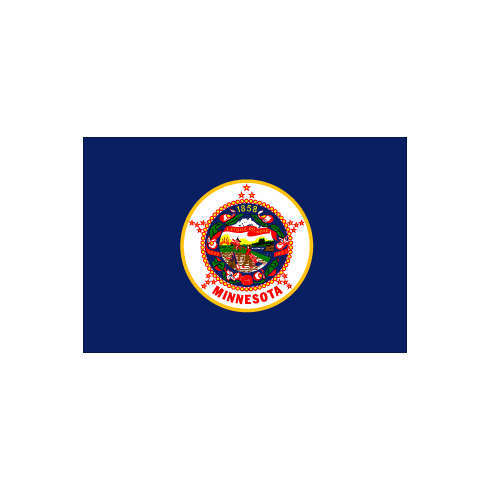 Minnesota Polyester Flag - 3 X 5 - Old Design