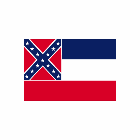 Mississippi Polyester Flag - 3 X 5 - Old Design