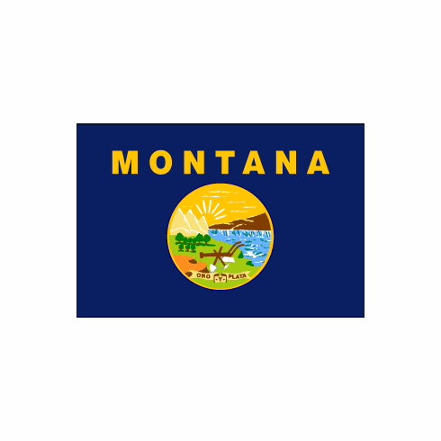 Montana Polyester Flag - 3 X 5