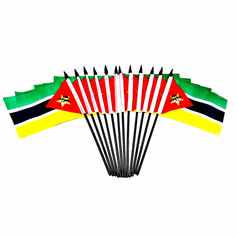 Mozambique Polyester Table Flags - 12 Per Pack