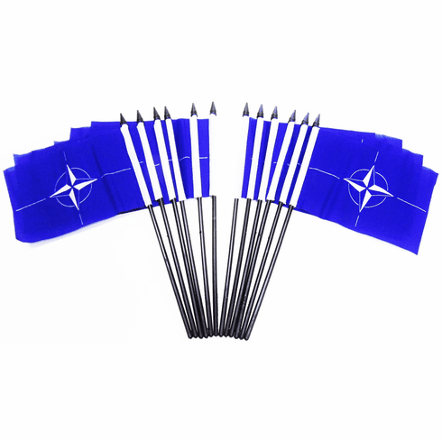 NATO Polyester Table Flags - 12 pack