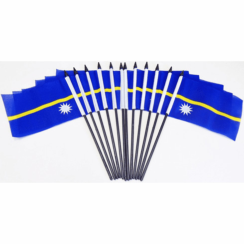 Nauru Polyester Table Flags - 12 Per Pack