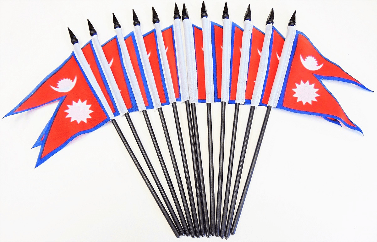 Nepal Polyester Table Flag - 12 per pack