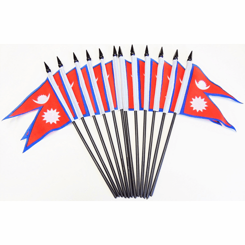 Nepal Polyester Table Flag - 12 per pack
