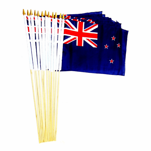 New Zealand 12" x 18" Stick Flags