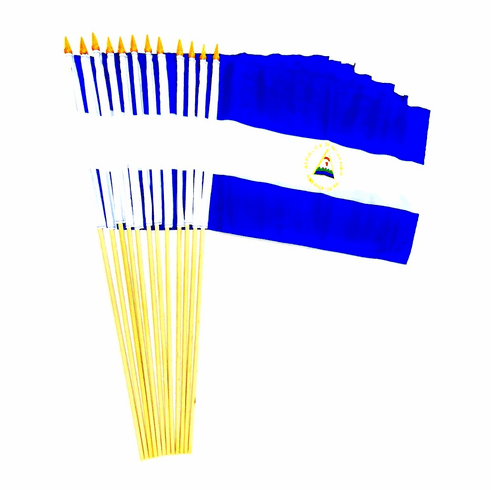 Nicaragua 12" x 18" Stick Flags