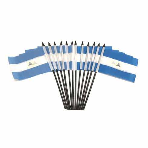 Nicaragua Polyester Table Flag - 12 pack