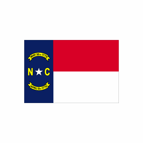 North Carolina Polyester Flag - 3 X 5