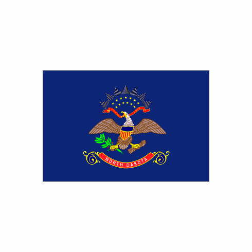 North Dakota Polyester Flag - 3 X 5