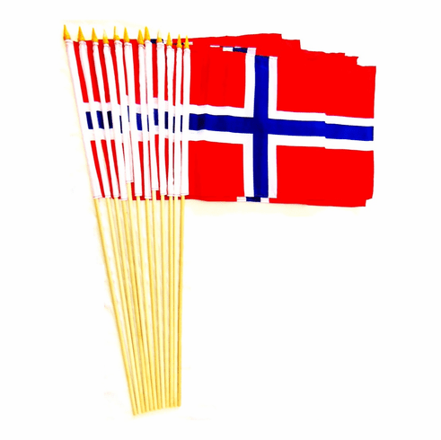Norway 12" x 18" Stick Flags