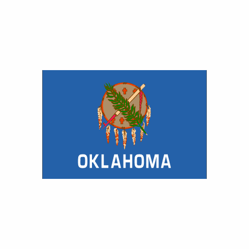 Oklahoma Polyester Flag - 3 X 5