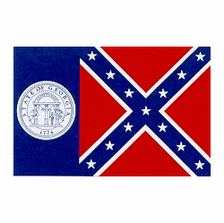 Old Georgia Polyester Flag - 3 X 5