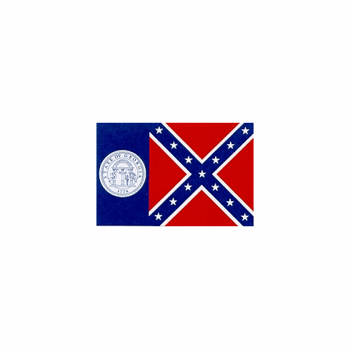 Old Georgia Polyester Flag - 3 X 5