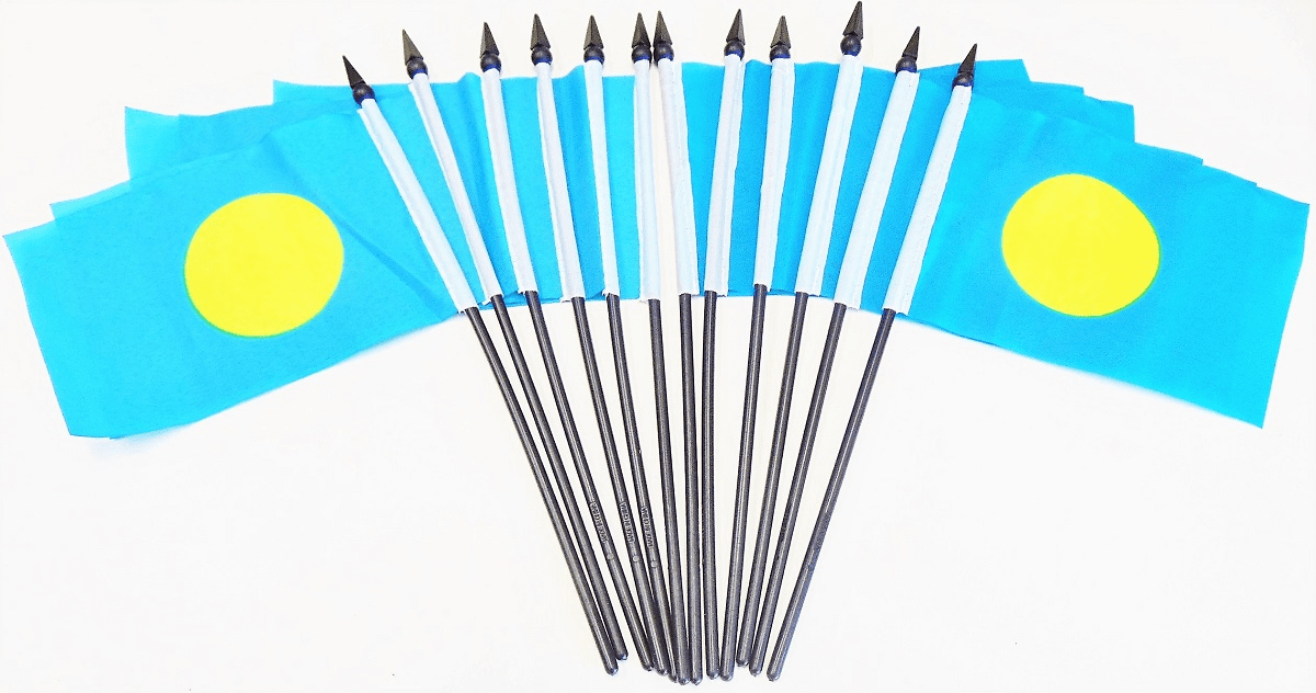 Palau Polyester Table Flags - 12 Per Pack