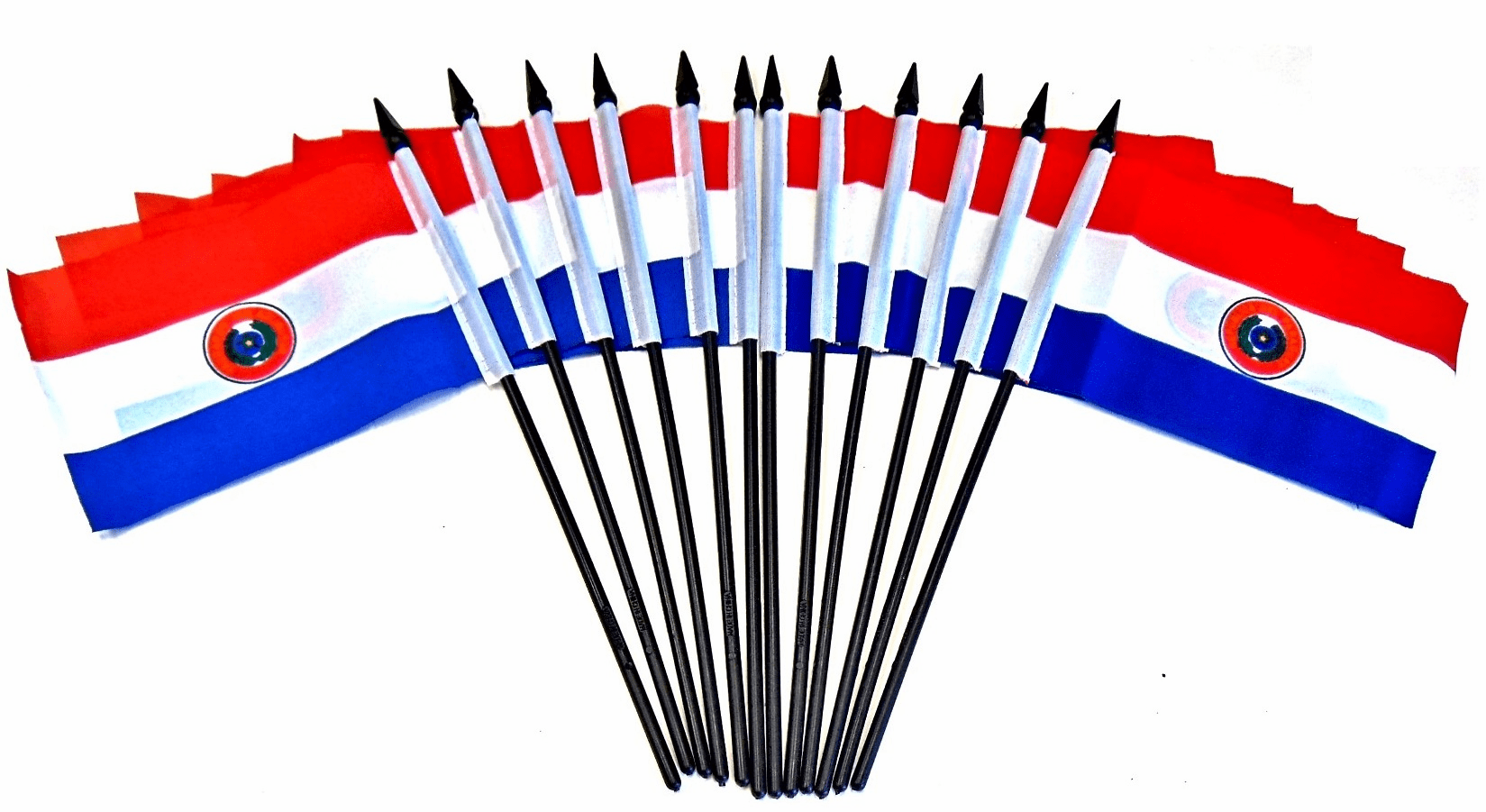 Paraguay Polyester Table Flags - 12 Per Pack