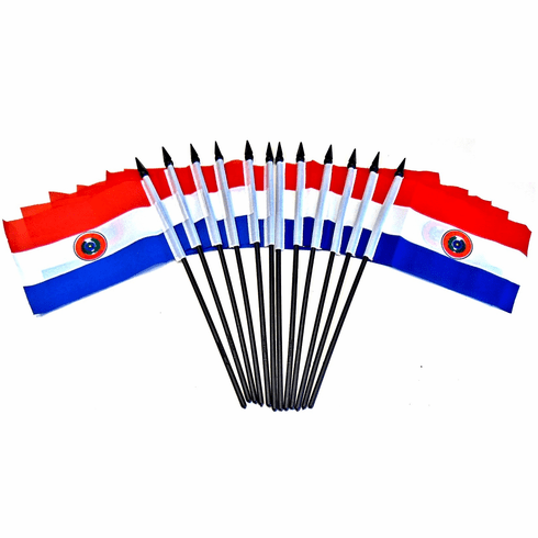 Paraguay Polyester Table Flags - 12 Per Pack