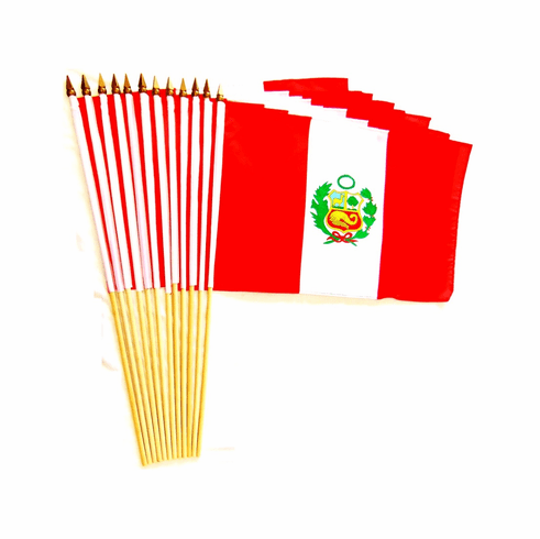 Peru 12" x 18" Stick Flags
