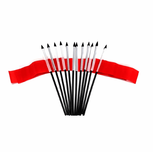 Poland (No Eagle) Polyester Table Flag - 12 per pack