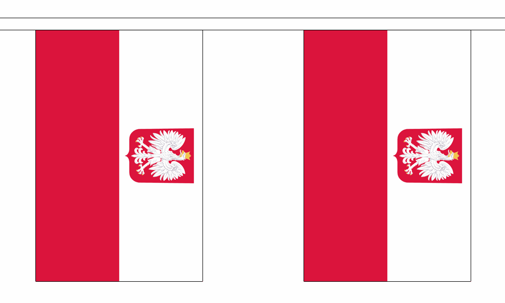 Poland with Eagle String Flag Bunting
