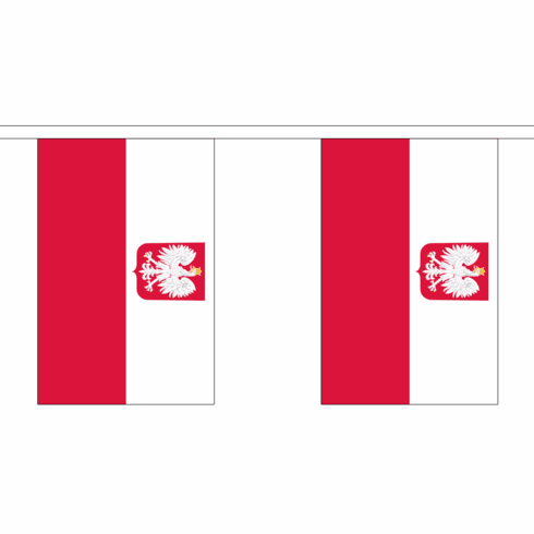 Poland with Eagle String Flag Bunting