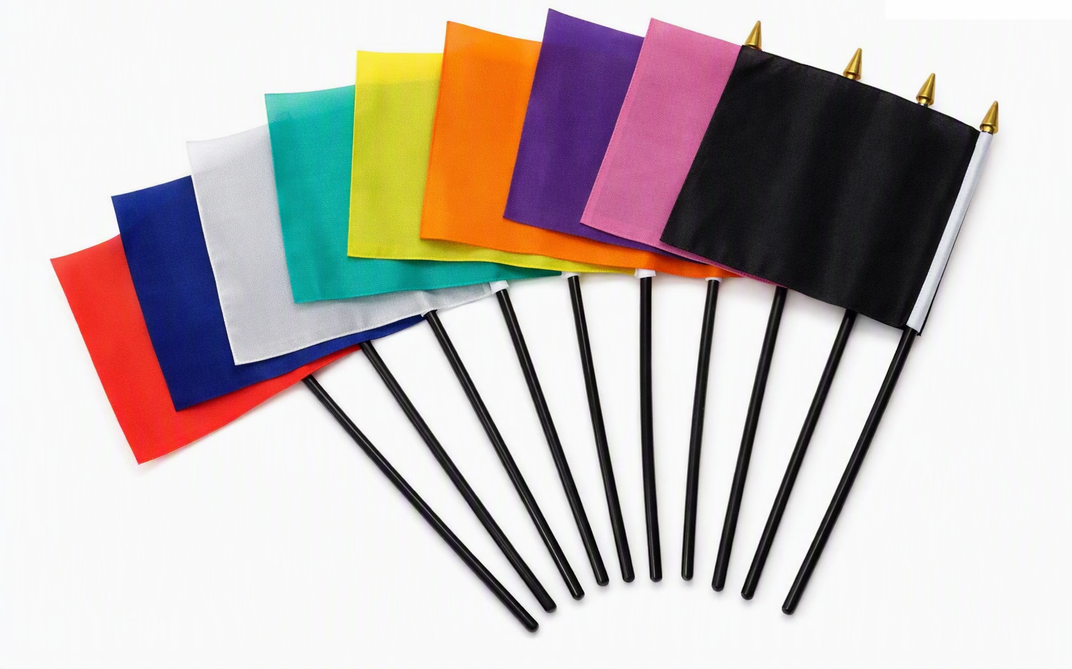 Polyester Solid Color Miniature Flags<br>Sold Only by the Dozen