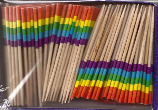 Rainbow Toothpick Flags