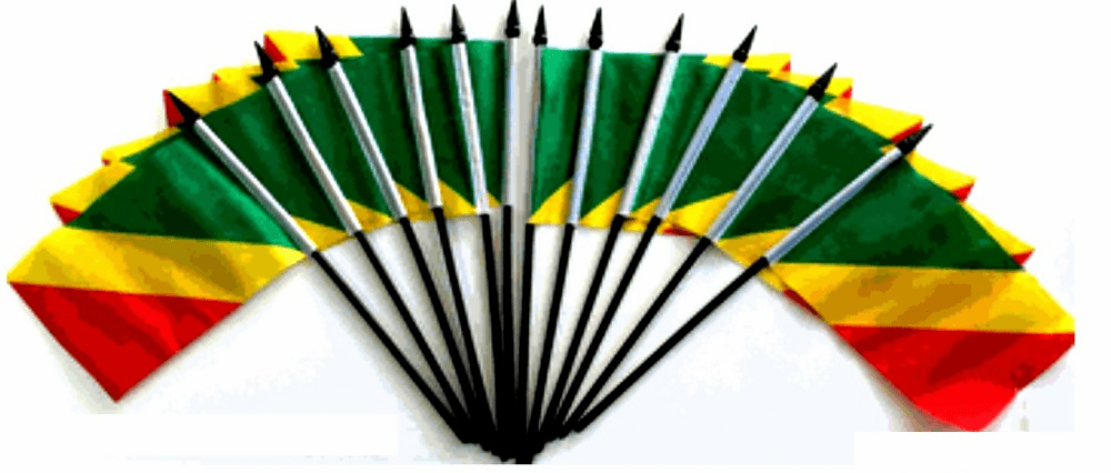 Republic of Congo Polyester Table Flags - 12 Per Pack