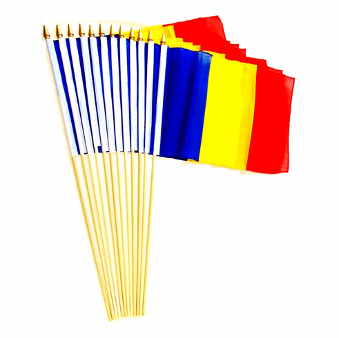 Romania 12" x 18" Stick Flags