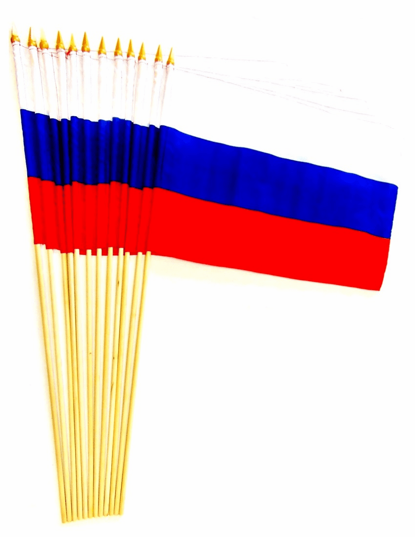 Russia 12" x 18" Stick Flags