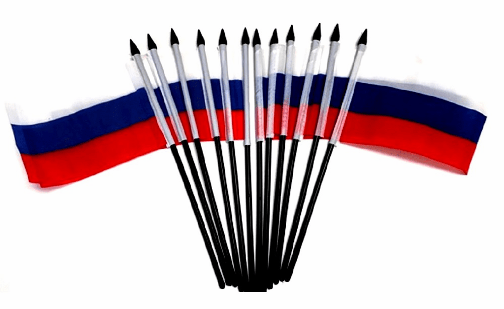 Russia Federation Polyester Table Flag - 12 per pack