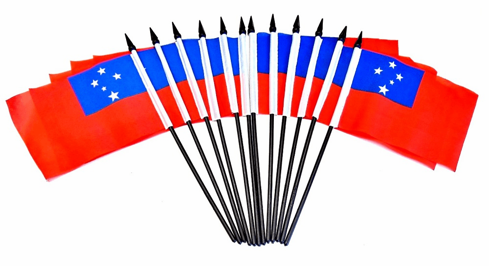 Samoa Polyester Table Flags - 12 Per Pack