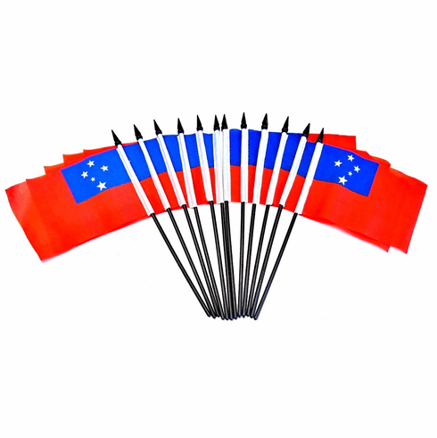 Samoa Polyester Table Flags - 12 Per Pack