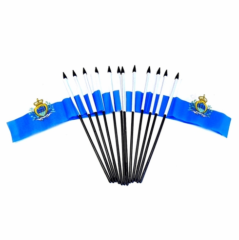San Marino Polyester Table Flags - 12 Per Pack