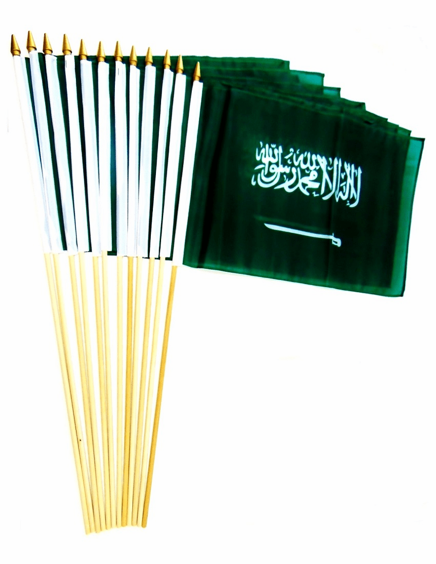 Saudi Arabia 12" x 18" Stick Flags