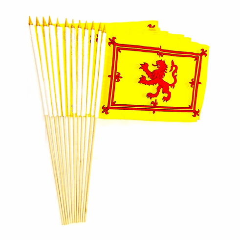 Scotland Rampant Lion 12" x 18" Stick Flags