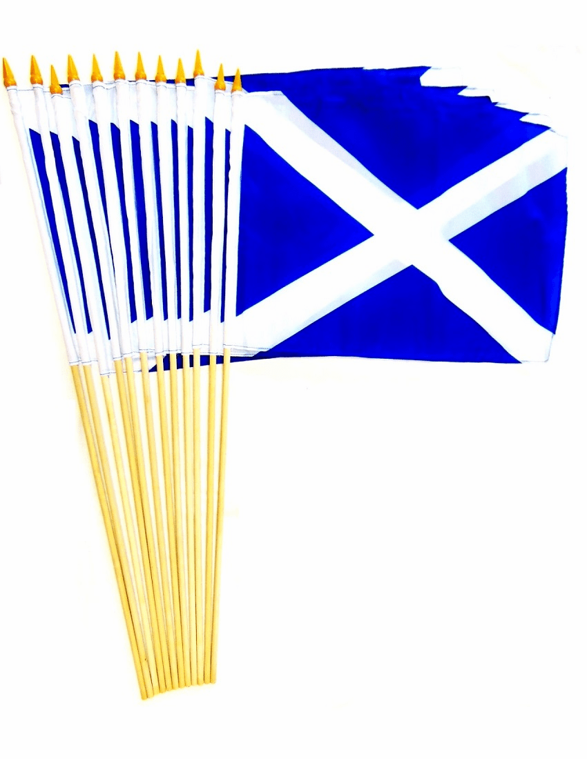 Scotland St. Andrews Cross 12" x 18" Stick Flags