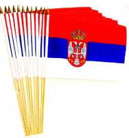 Serbia 12" x 18" Stick Flags