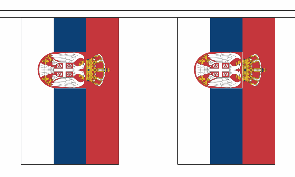 Serbia String Flag Bunting