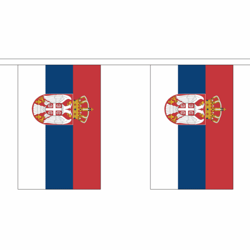 Serbia String Flag Bunting